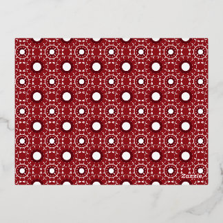 Elegante Goldfolie-Geometrie-Medaillon-Feiertagska Folien Feiertagspostkarte