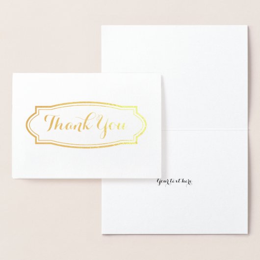 Elegante Goldfolie kundenspezifisch Danke Hochzeit Folienkarte (Anzeige)