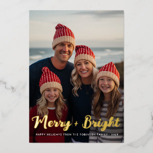 elegante Goldfolie mit Weihnachtskarte Folien Feiertagskarte