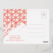 Elegante Goldfolie Moderner Feiertag Folie Einladungspostkarte (Rückseite)