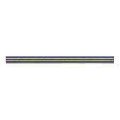 Elegante Goldfolie und blauer Streifen-Muster Ripsband (Vorderseite)