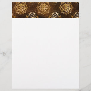 Elegante Goldfolie und schwarze indische Mandala