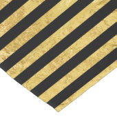 Elegante Goldfolie und schwarzes Streifen-Muster Kurzer Tischläufer (Ecke)