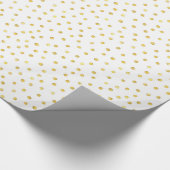 Elegante Goldfolieconfetti-Punkte Geschenkpapier (Ecke)