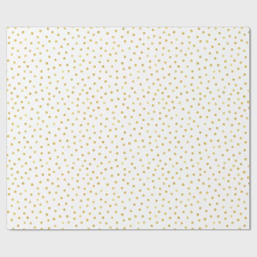 Elegante Goldfolieconfetti-Punkte Geschenkpapier (Flach)