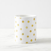 Elegante Goldfolieconfetti-Punkte Kaffeetasse (Mittel)