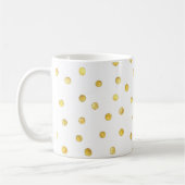 Elegante Goldfolieconfetti-Punkte Kaffeetasse (Links)