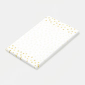 Elegante Goldfolieconfetti-Punkte Post-it Klebezettel (angewinkelt)