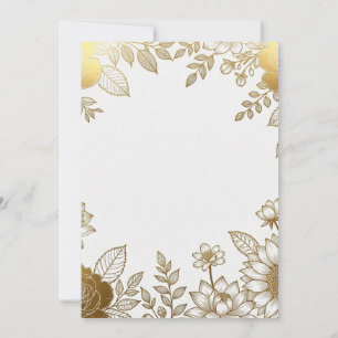 Elegante Goldfolien-Hochzeits-Einladungsvorlage Einladung