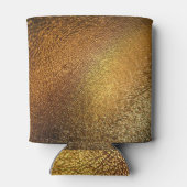 Elegante goldgelbe Ledertextur Dosenkühler (Rückseite)