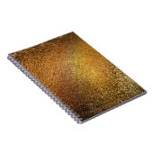 Elegante goldgelbe Ledertextur Notizblock (Rechte Seite)