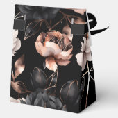 Elegante Goldgräber aus schwarzer Rose Geschenkschachtel (Rückseite)