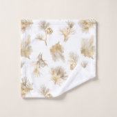 Elegante Goldgravur Badhandtuch Set (Waschlappen)