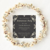 Elegante Goldgrenze im Party für die schwarze Alte Einladung