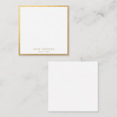 Elegante Goldgrenze Mitteilungskarte (Vorne/Hinten)