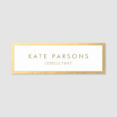 Elegante Goldgrenze Namensschild (Vorderseite)