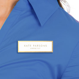 Elegante Goldgrenze Namensschild