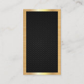 Elegante Goldgrenze | Schwarzes Mesh Visitenkarte (Rückseite)