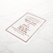 Elegante Goldgrenzen minimalistisch Folieneinladung (Gedreht)