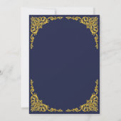 Elegante Goldgrenzenmarche islamische Hochzeit Einladung (Rückseite)