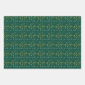 Elegante goldgrüne rote Landschaft Geschenkpapier Set (Vorderseite 3)