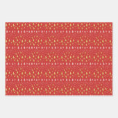 Elegante goldgrüne rote Landschaft Geschenkpapier Set (Vorderseite 2)