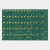 Elegante goldgrüne rote Landschaft Geschenkpapier Set (Vorderseite)
