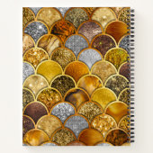 Elegante goldgürtige Meerjungfrauen Notizblock (Rückseite)