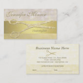 Elegante Goldhairstylist-Verabredungs-Erinnerung Terminkarte (Vorne/Hinten)