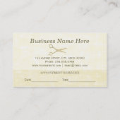 Elegante Goldhairstylist-Verabredungs-Erinnerung Terminkarte (Rückseite)