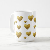 Elegante Goldherz Tasse Ein Hauch von Liebe (Vorderseite Links)