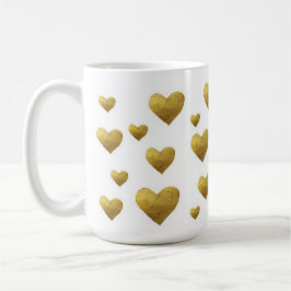 Elegante Goldherz Tasse Ein Hauch von Liebe