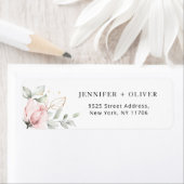 Elegante Goldhochzeit-Rücksendeadresse (Insitu)