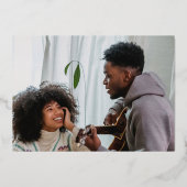 Elegante Goldhochzeit speichern das Foto des Datum Folieneinladung (Rückseite)