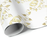 Elegante Goldhochzeiten auf weißem Satin Geschenkpapier<br><div class="desc">Mit eleganten goldenen Hochzeitsbands auf weißem Satin-Hintergrund. Dieses Geschenkpapier wird Ihr Geschenk ergänzen. ⭐ 99% meiner Designs in meinem Geschäft sind in Schichten gemacht. Damit können Sie die Größe und den Text der Grafik und des Textes so anpassen, dass sie perfekt zu jedem Produkt passen. 📌 (Bitte vergewissern Sie sich...</div>