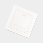 Elegante Goldinitialen Servietten Mit Folie (Links)