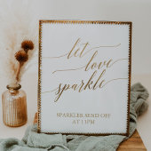 Elegante Goldkalligrafie Gelassen Liebe Sparkle Poster