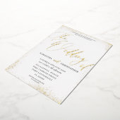 Elegante Goldkalligrafie - Hochzeit von Folieneinladung (Gedreht)