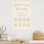 Elegante Goldkalligrafie Hochzeitstag Poster (Küche)