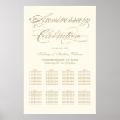 Elegante Goldkalligrafie Hochzeitstag Poster (Vorne)