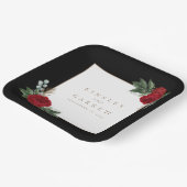 Elegante Goldkalligrafie Schwarz & Weiß Hochzeit Pappteller (Gewinkelt)