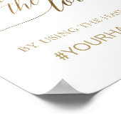 Elegante Goldkalligraphie Capture The Liebe Sign Poster (Ecke)