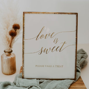 Elegante Goldkalligraphie Die Elfenbeinküste Liebe Poster