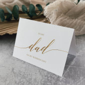 Elegante Goldkalligraphie für meine Vater-Hochzeit Karte