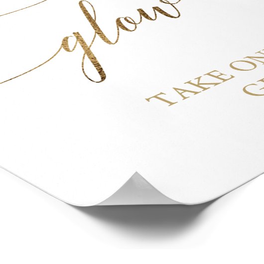 Elegante Goldkalligraphie Gelassen Liebe Leuchtzei Poster (Ecke)