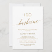 Elegante Goldkalligraphie I Do Barbecue Einladung (Vorderseite)