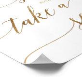 Elegante Goldkalligraphie macht einen Schuss Poster (Ecke)