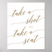 Elegante Goldkalligraphie macht einen Schuss Poster (Vorne)