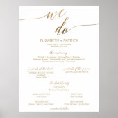 Elegante Goldkalligraphie - Wir machen Hochzeitspr Poster (Vorne)