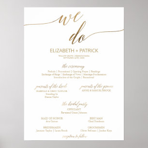 Elegante Goldkalligraphie - Wir machen Hochzeitspr Poster